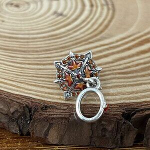 Pandora maple leaf umbrella- Honor of Kings Charm S925 Sterling Silver Jewelry